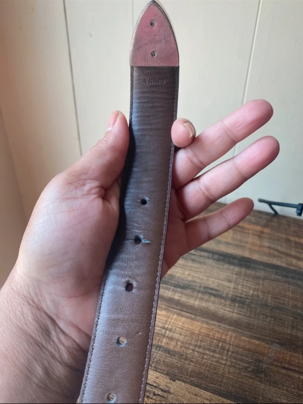 Florshiem Textured Leather Belt, 34”